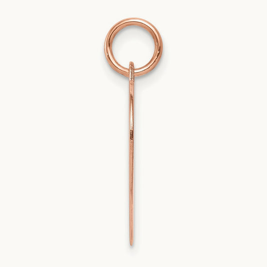 Heart Disc Charm, 14K Rose Gold