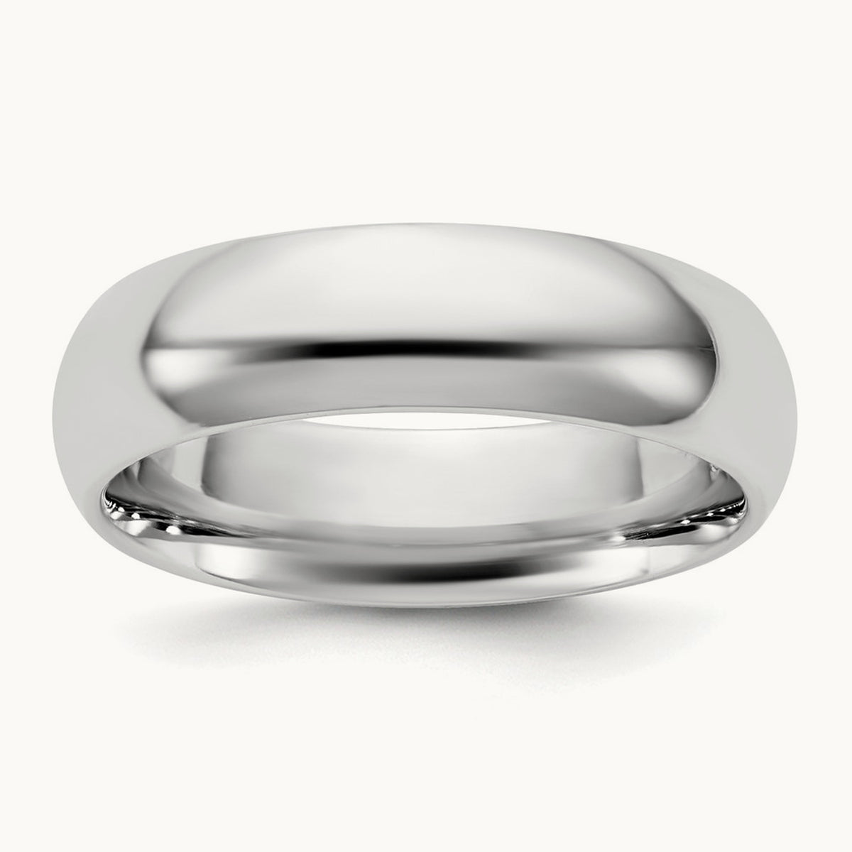 Standard Comfort Fit Band, 5.5mm, 10K White Gold