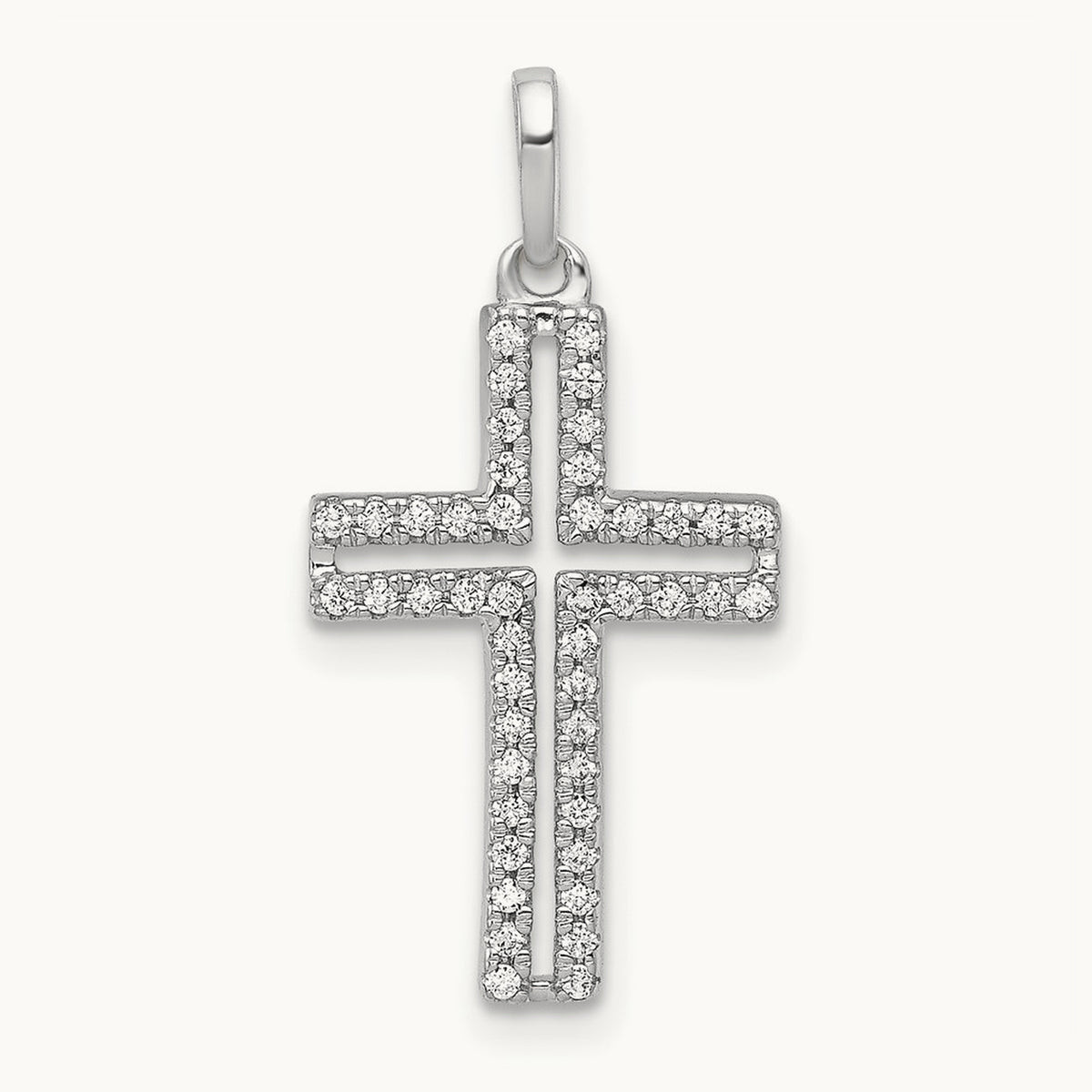 1/8ct. Diamond Cross Pendant — photo set