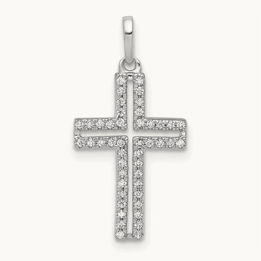1/8ct. Diamond Cross Pendant — photo set