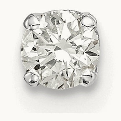 AA Quality Complete Diamond Stud Earring, 14K White Gold