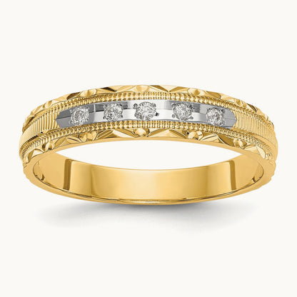 AA Quality Trio Ladies Complete Wedding Band, 14K