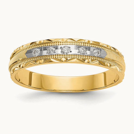 AA Quality Trio Ladies Complete Wedding Band, 14K