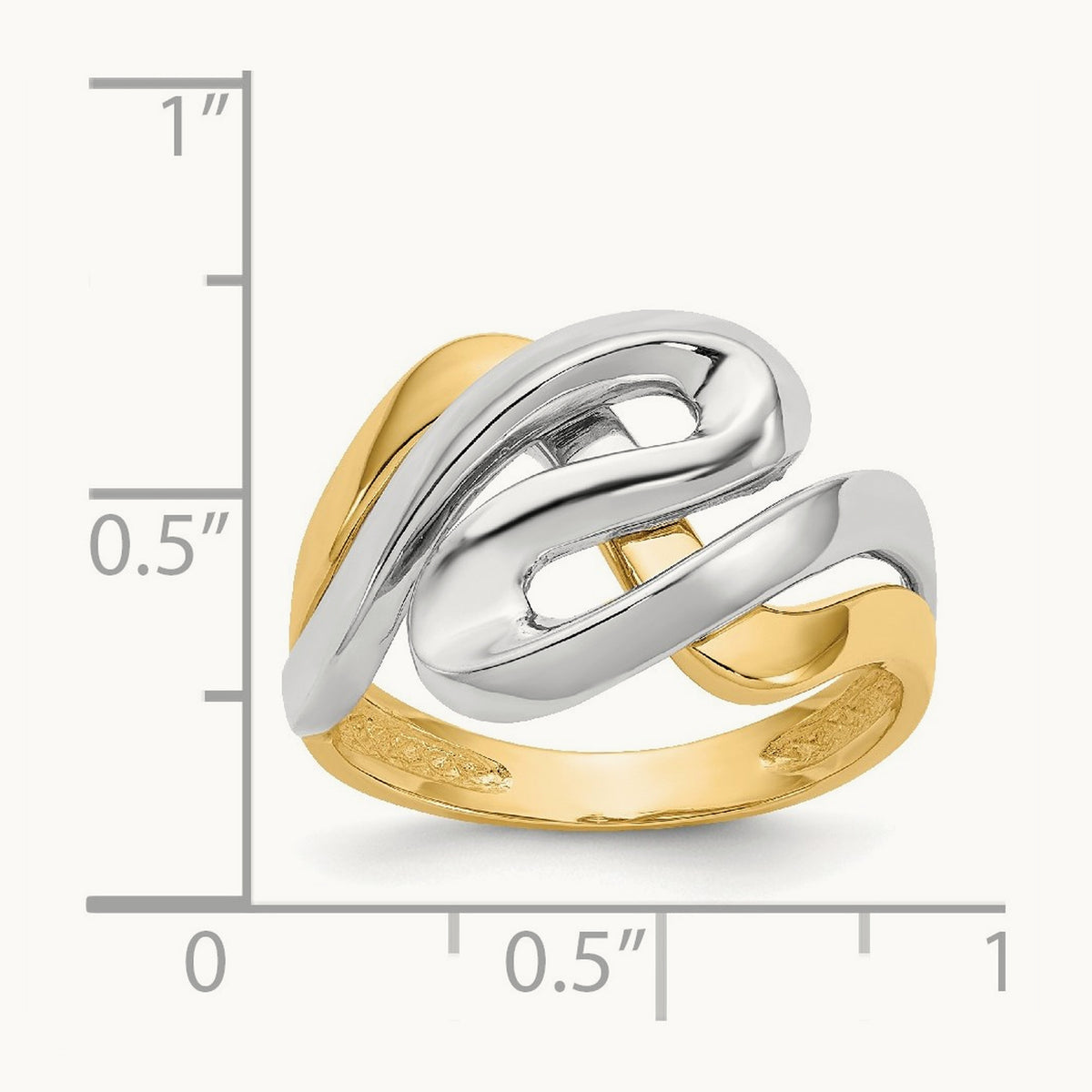 Swirl Ring, 14K Two-tone
