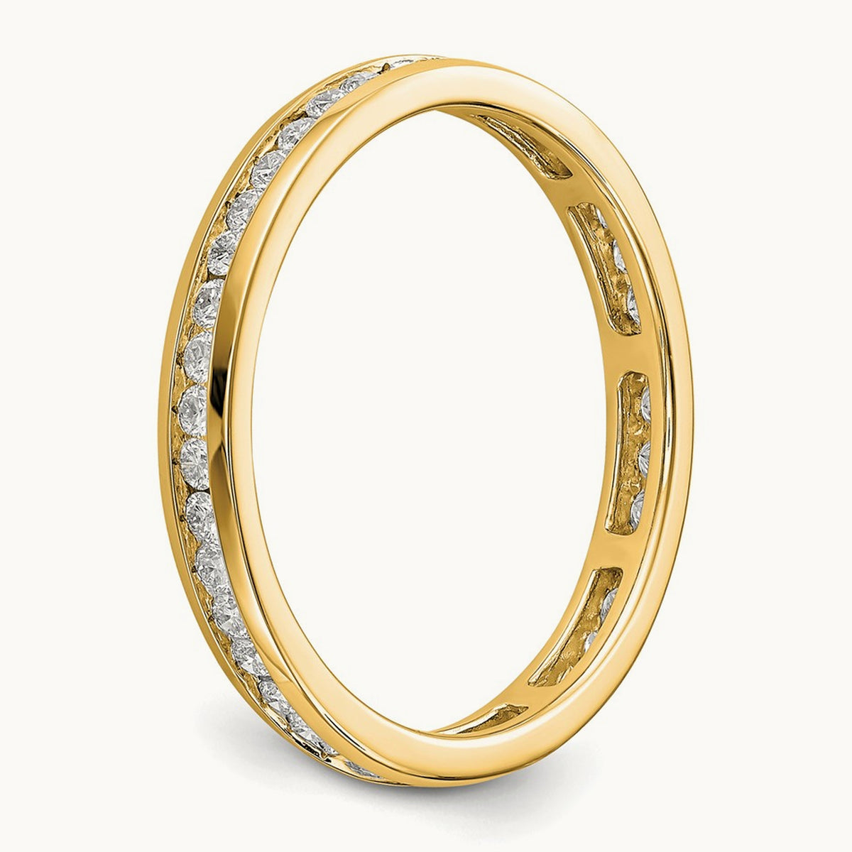Channel Set Eternity Band, 0.50-1.00 ct tw Lab-Grown Diamond — 1/2 ct · VS/SI (Great), 14K Yellow Gold