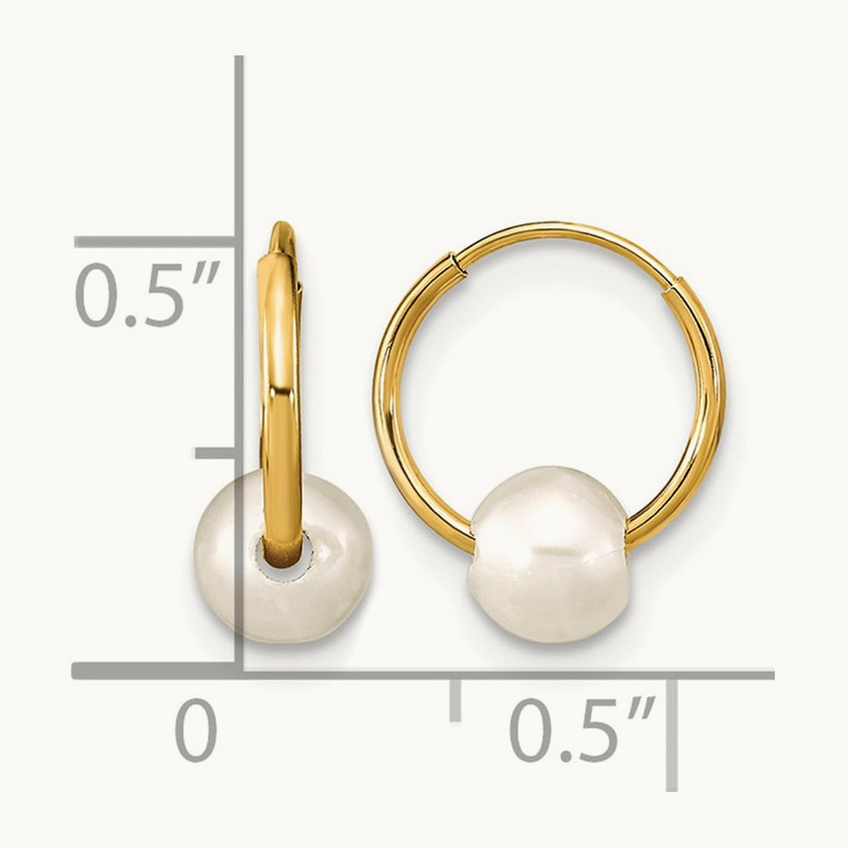 Madi K 5- Round FWC Pearl Hoop Earrings — photo set