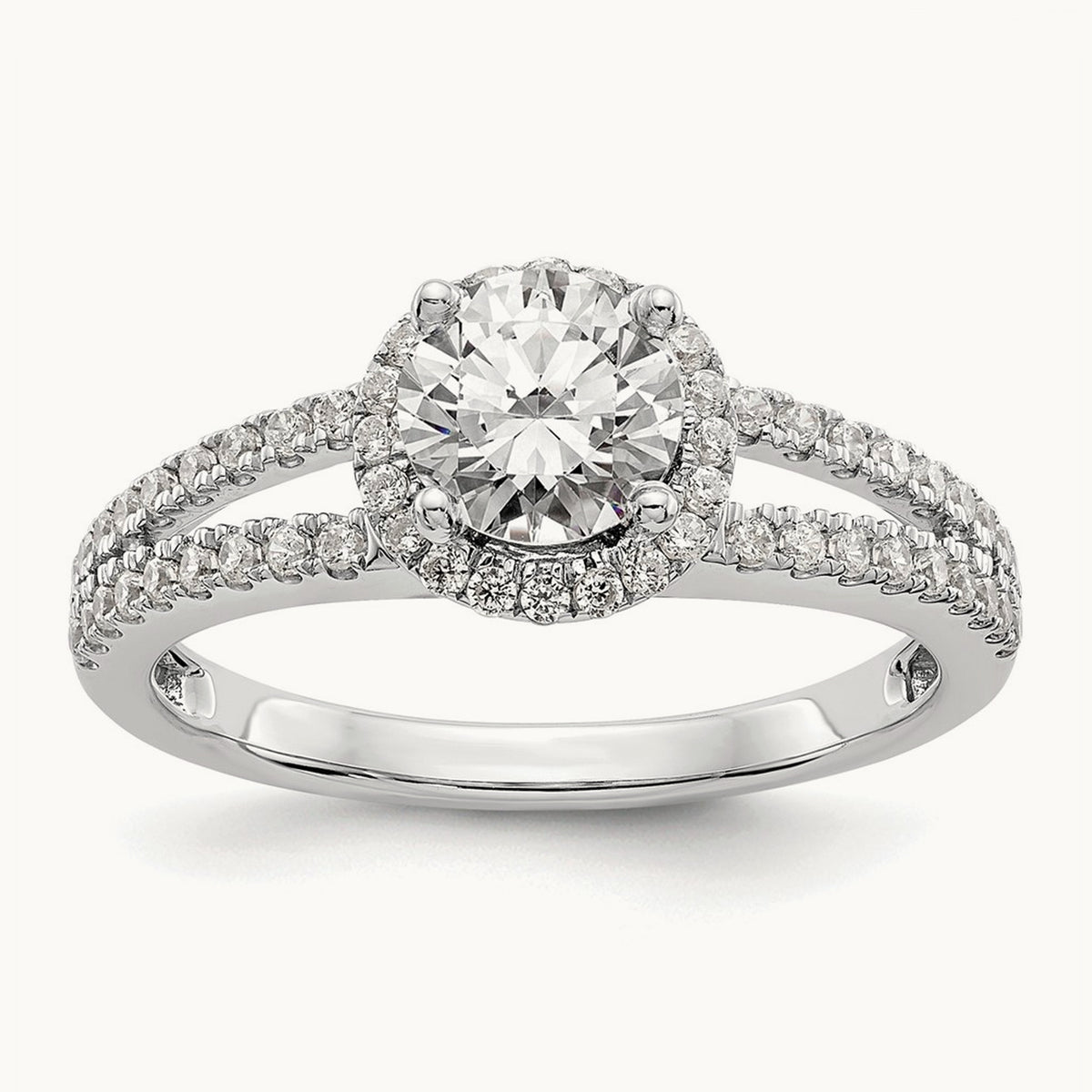 Round Semi-Mount Engagement Ring, 0.25 ct tw Lab-Grown Diamond
