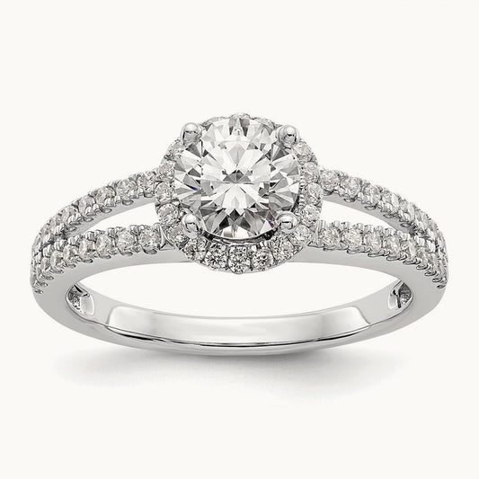 Round Semi-Mount Engagement Ring, 0.25 ct tw Lab-Grown Diamond