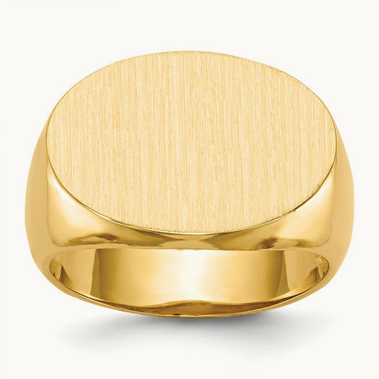 Open Back Mens Signet Ring — photo set