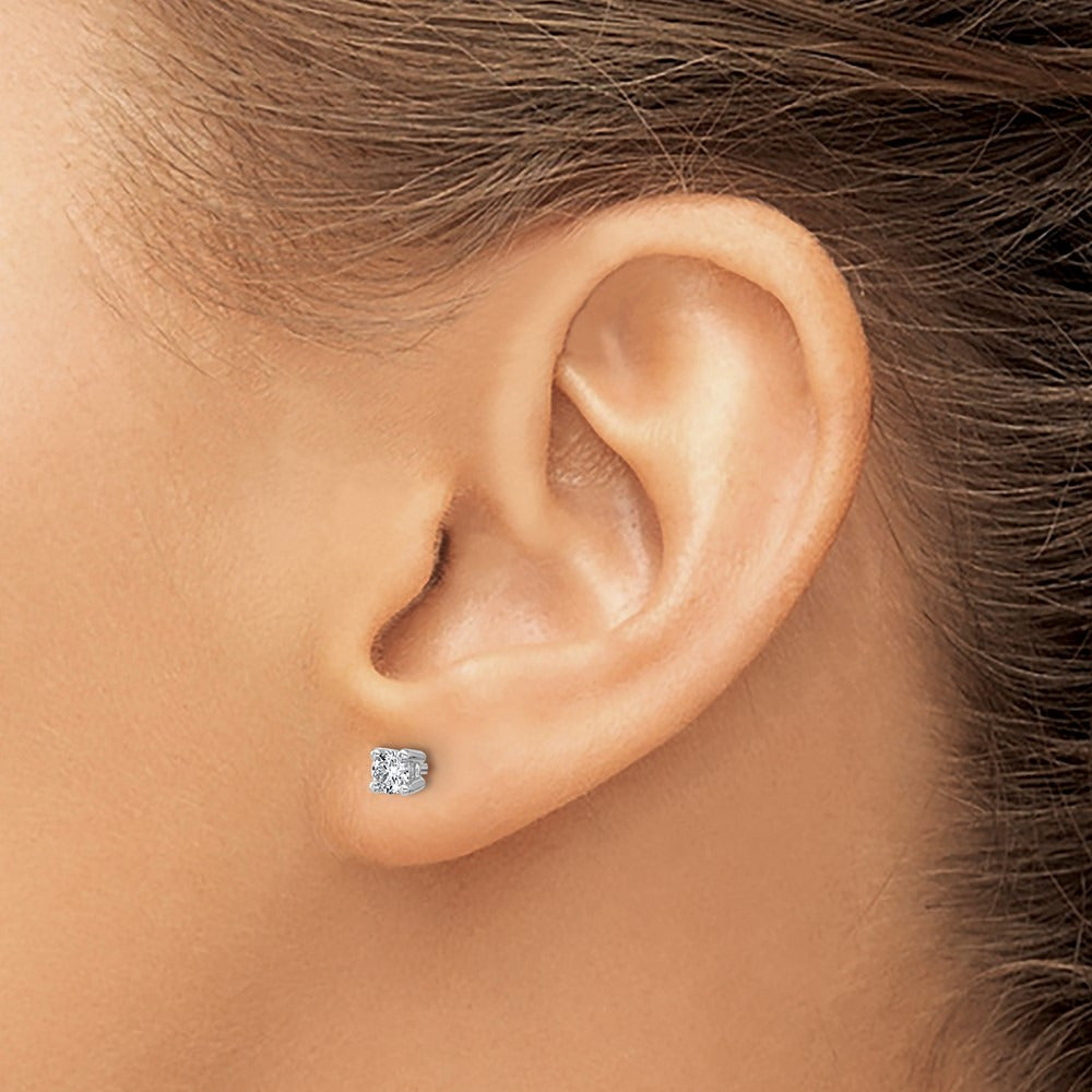 Round Heavyweight Stud Earrings, 0.10-7.00 ct tw Lab-Grown Diamond — 1/3 ct, 14K White Gold
