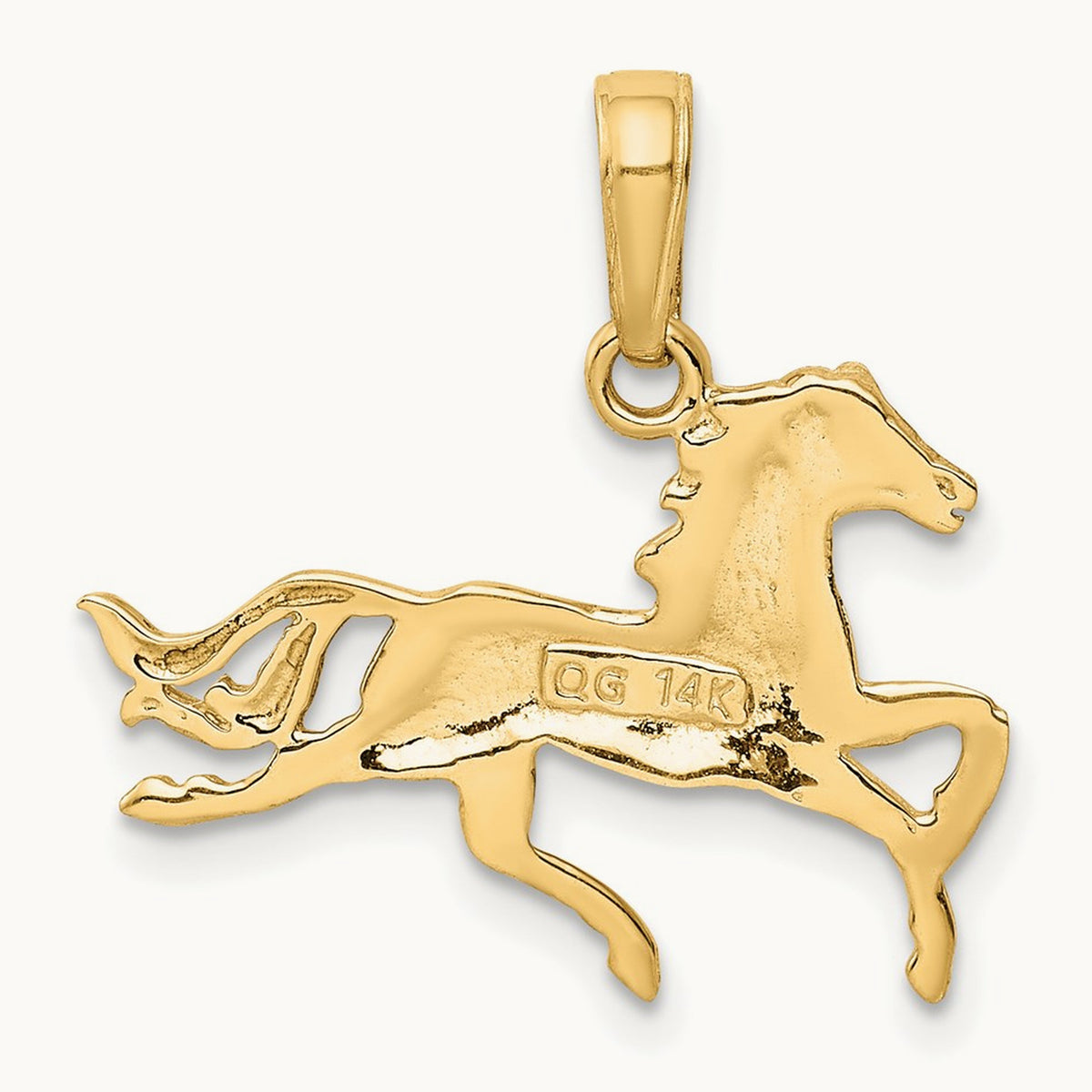 Horse Pendant, 14K
