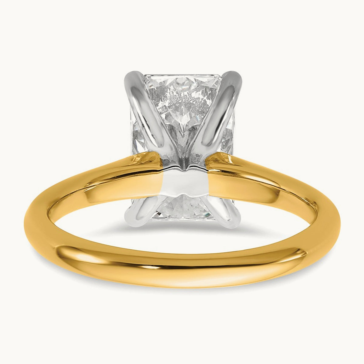 Radiant 8X Ring, 3.00 ct tw Lab-Grown Diamond — 14K Two-Tone