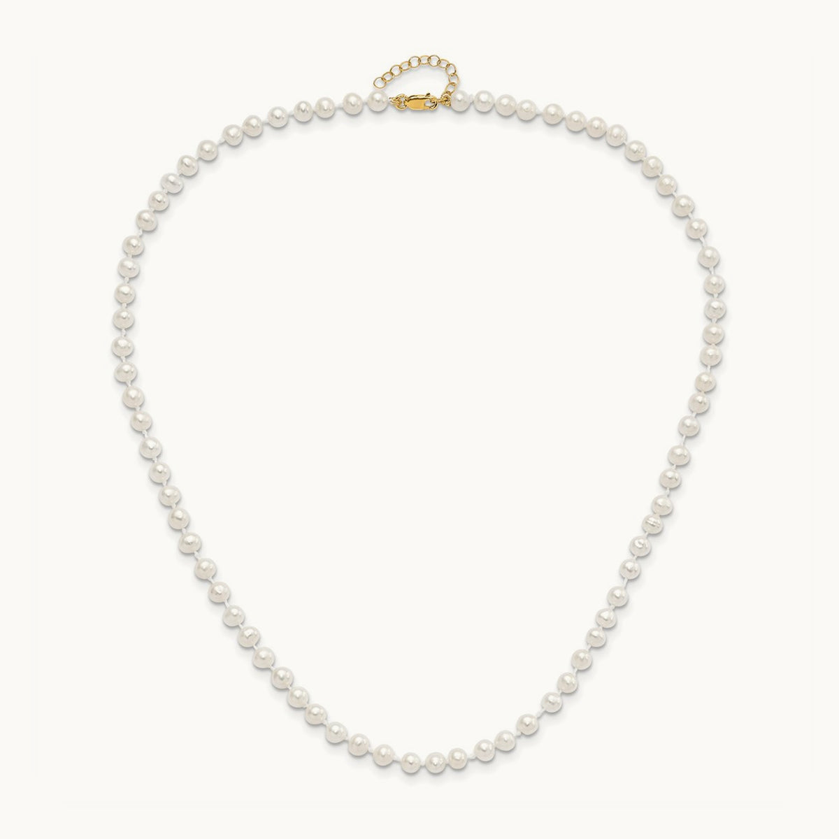 4- FW Cultured Pearl 5 w/1 ext Bracelet 14 w/1 ext Neck Earring Set, 5mm, 14K