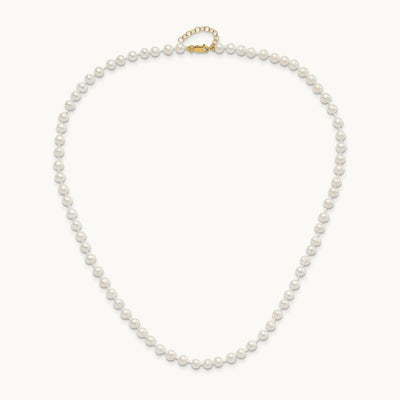 4- FW Cultured Pearl 5 w/1 ext Bracelet 14 w/1 ext Neck Earring Set, 5mm, 14K
