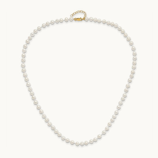 4- FW Cultured Pearl 5 w/1 ext Bracelet 14 w/1 ext Neck Earring Set, 5mm, 14K