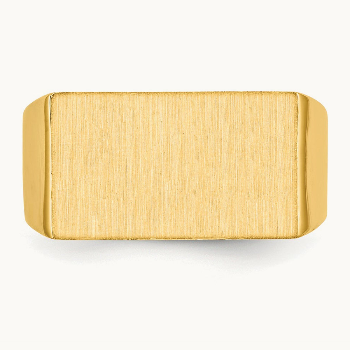 18.0x10. Closed Back Mens Signet Ring, 5mm, 14K