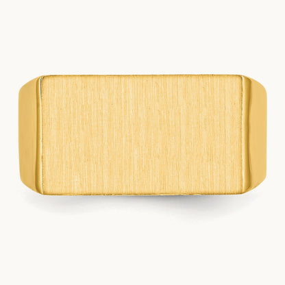 18.0x10. Closed Back Mens Signet Ring, 5mm, 14K