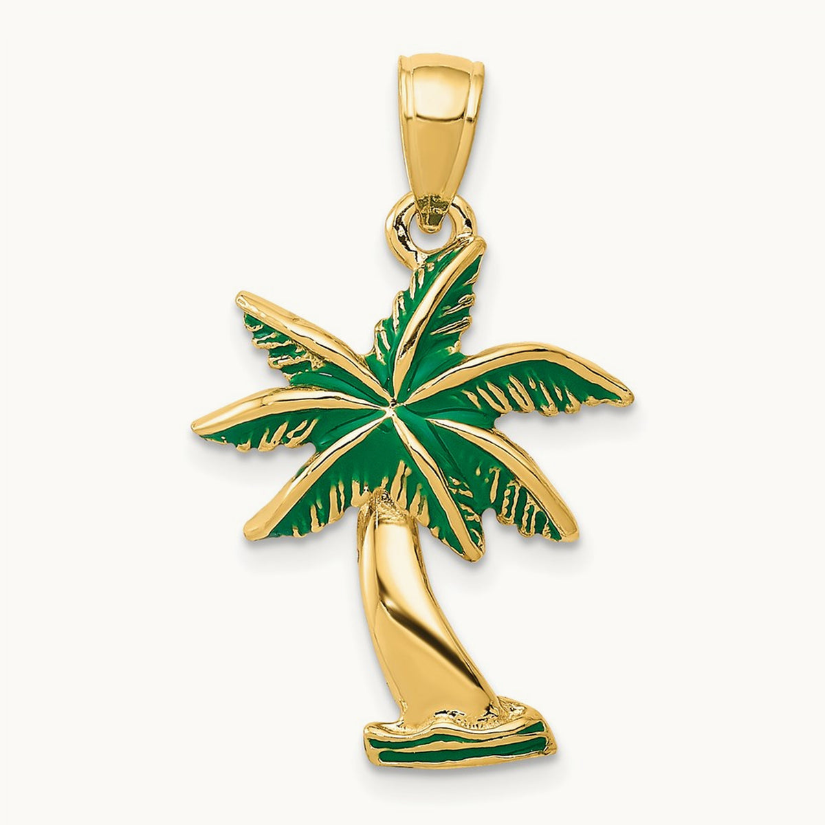 Enameled Palm Tree Pendant — photo set