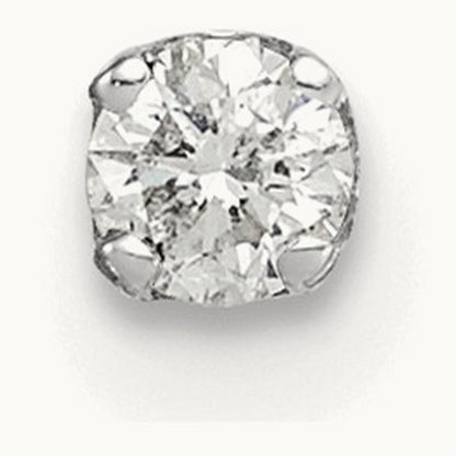 AA Quality Complete Diamond Stud Earring, 14K White Gold