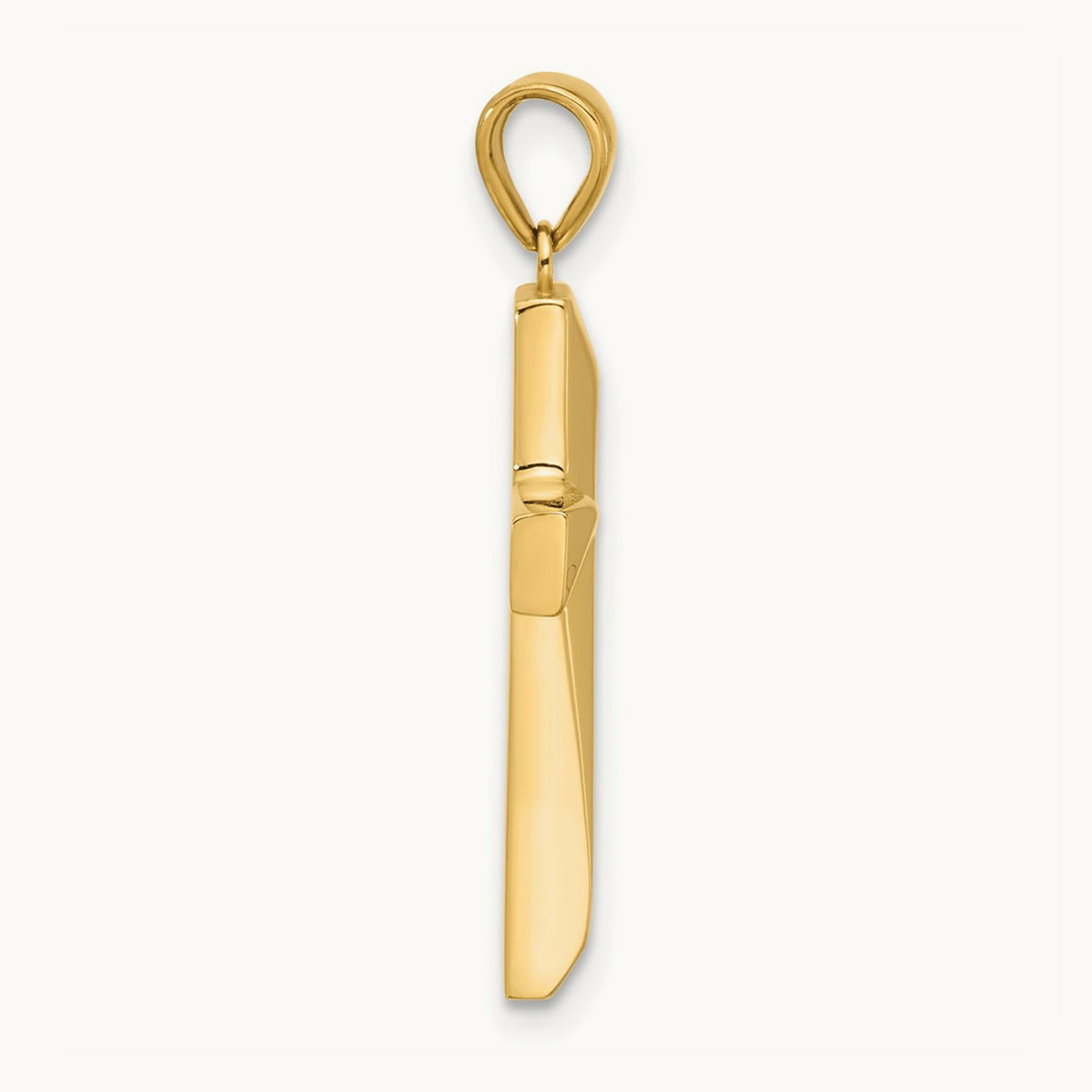 Polished Cross Pendant, 14K