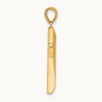 Polished Cross Pendant, 14K