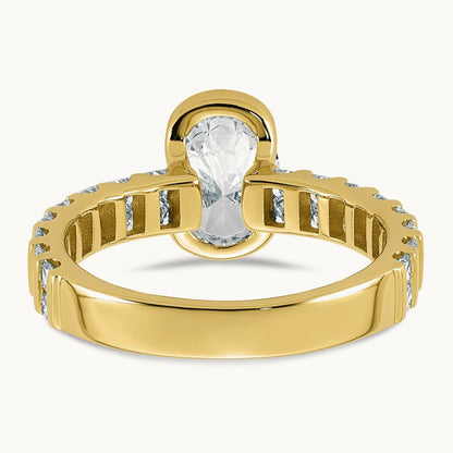 Oval Center Ring, 2.50 ct tw Lab-Grown Diamond