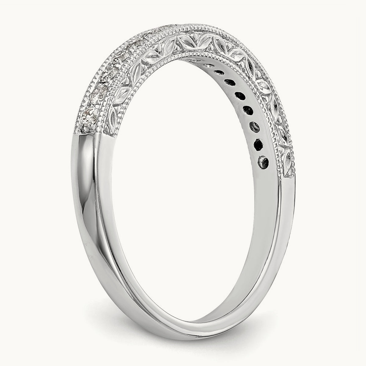 Diamond Wedding Band, 14K White Gold