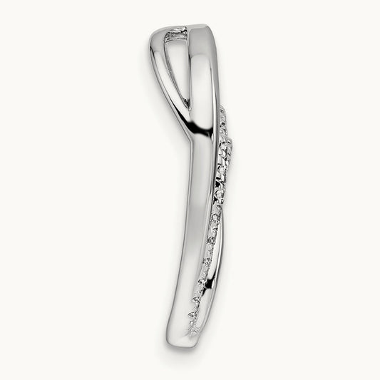 Swirl Heart Chain Slide, 0.25 ct tw Lab-Grown Diamond