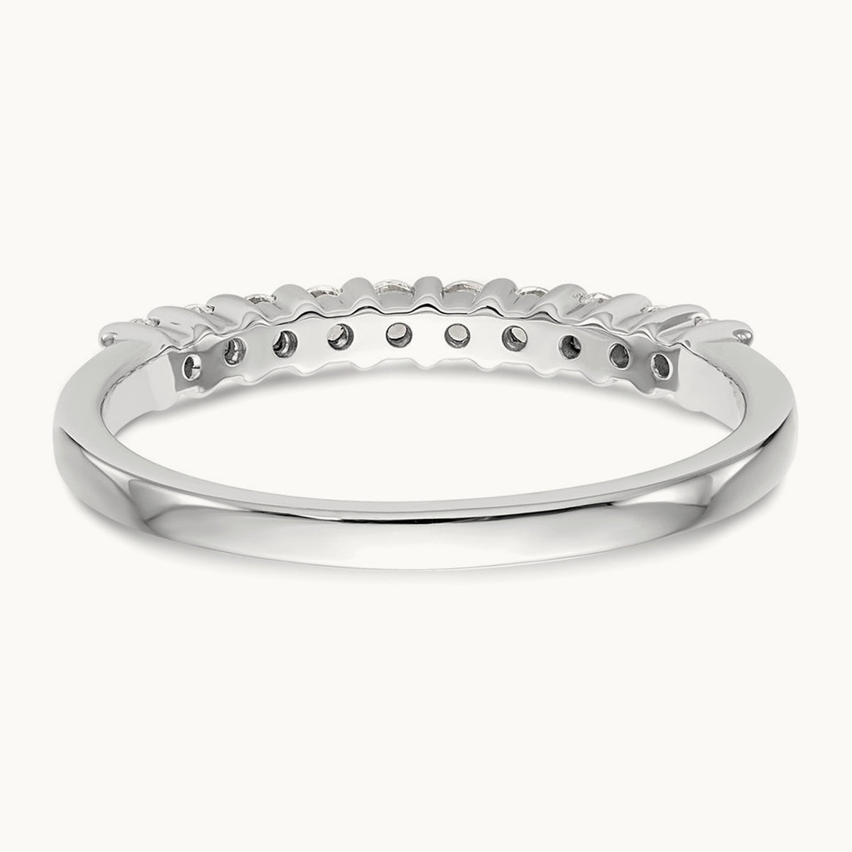 10-Stone Diamond Band, 14K White Gold