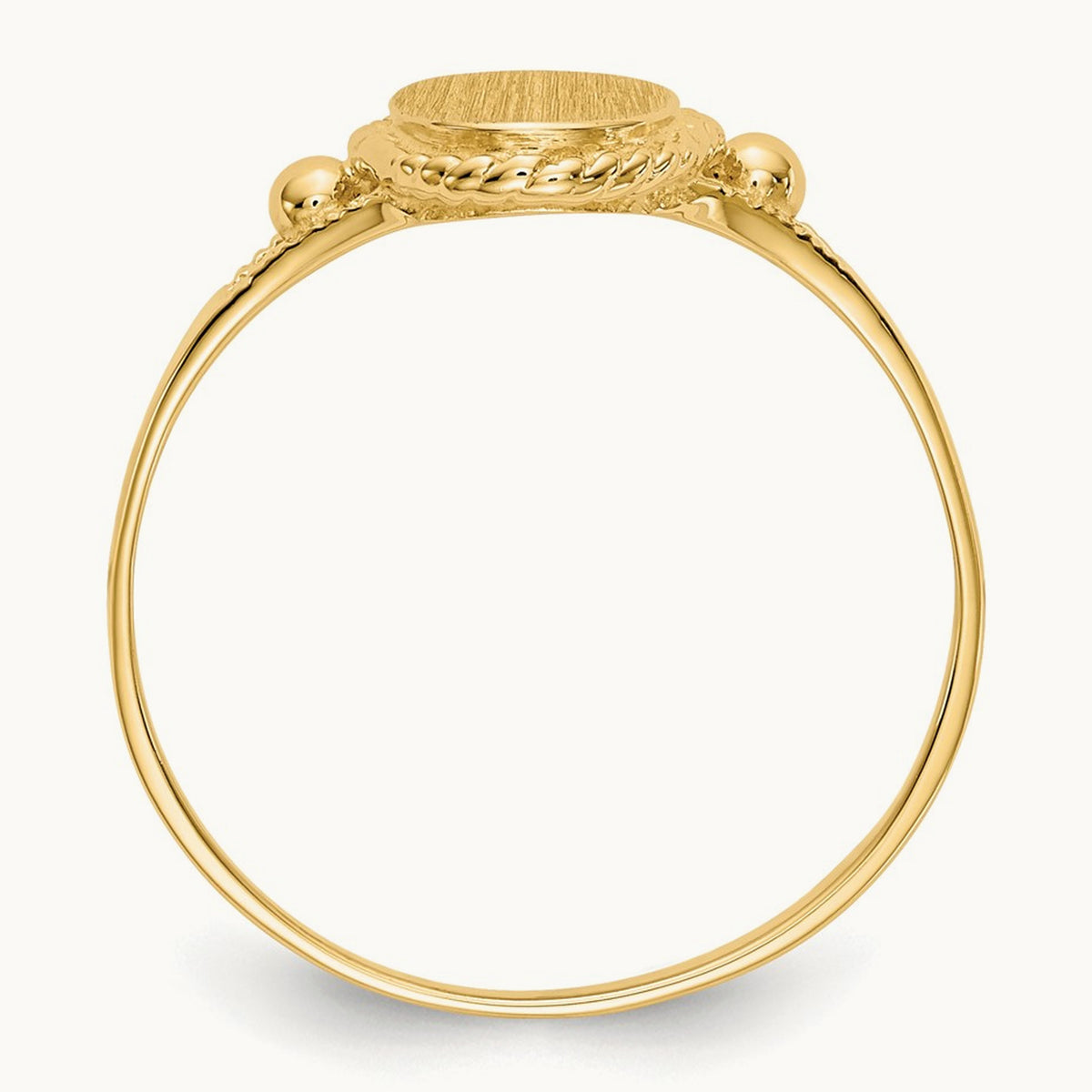 Childs Fancy Signet Ring, 14K
