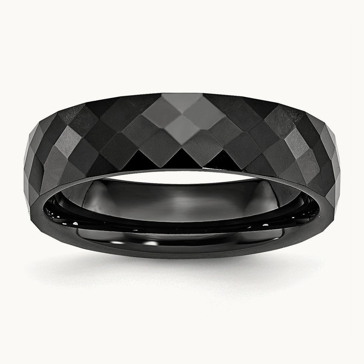 Faceted Polished Band — 6mm