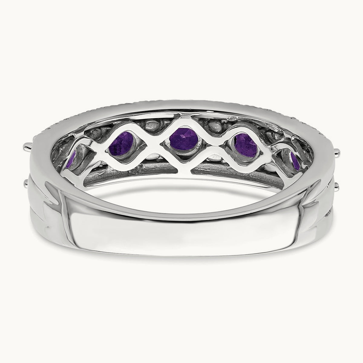 Polished Amethyst and Diamond Ring — photo set