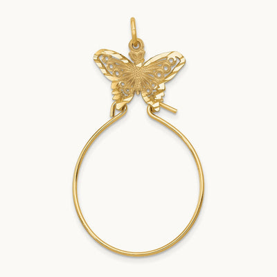 Butterfly Holder Charm, 14K