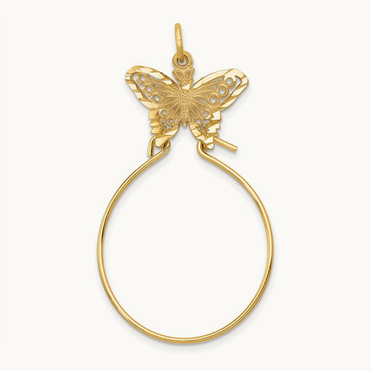 Butterfly Holder Charm, 14K