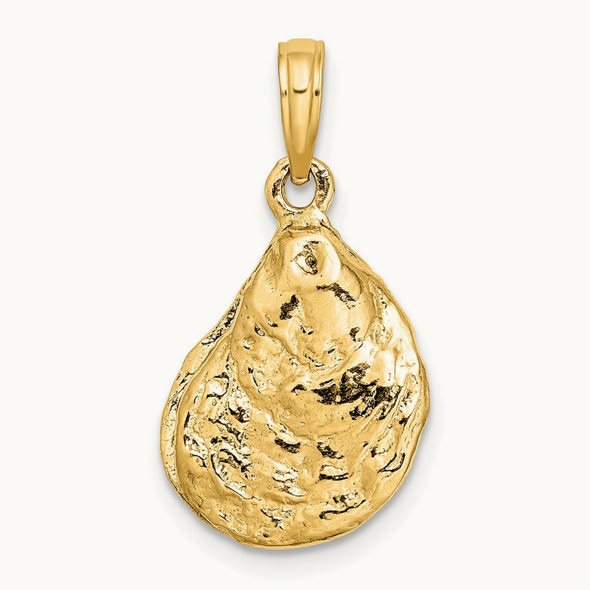 3-D Textured Oyster Shell Charm — 21mm