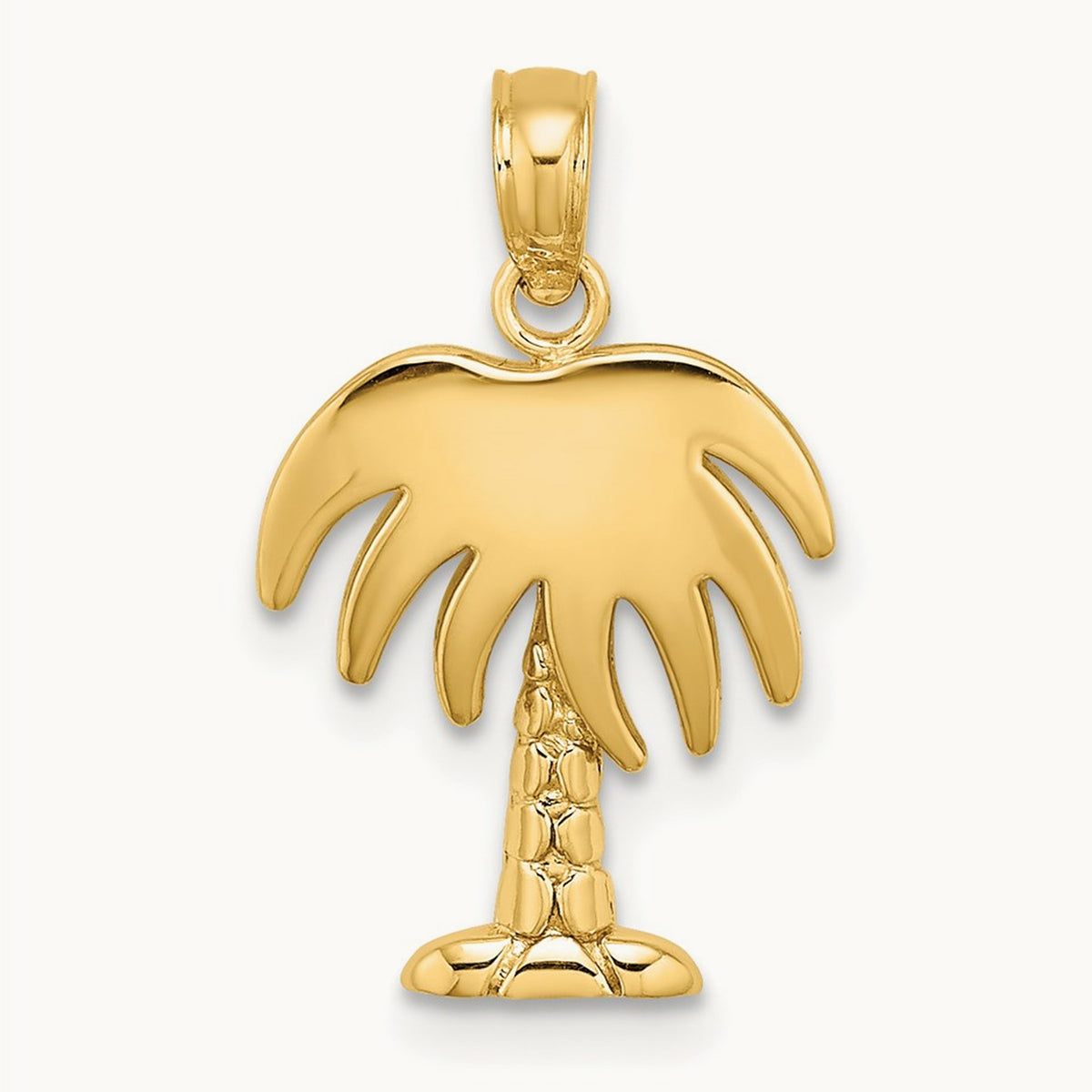 Charleston Palm Tree Charm — 14K Yellow Gold, 20mm