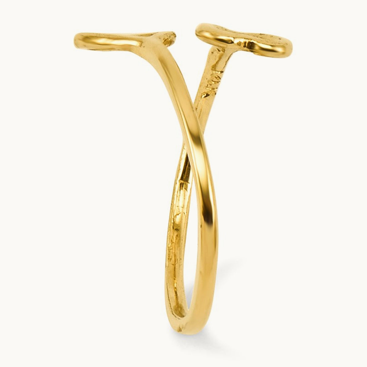 Double Heart Toe Ring, 14K
