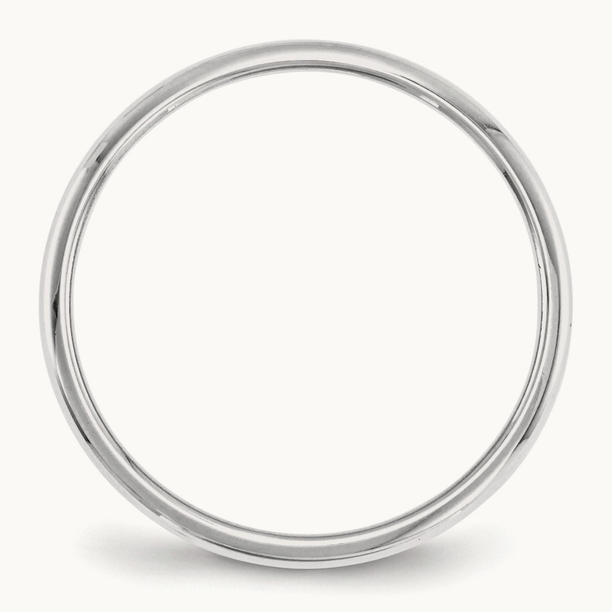 Half-Round Wedding Band — Platinum, 2mm