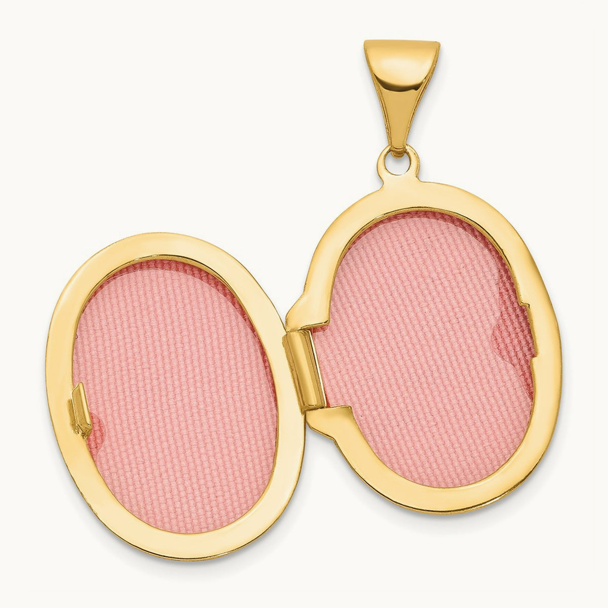 White Rhodium-plated Footprints Locket, 14K Yellow Gold