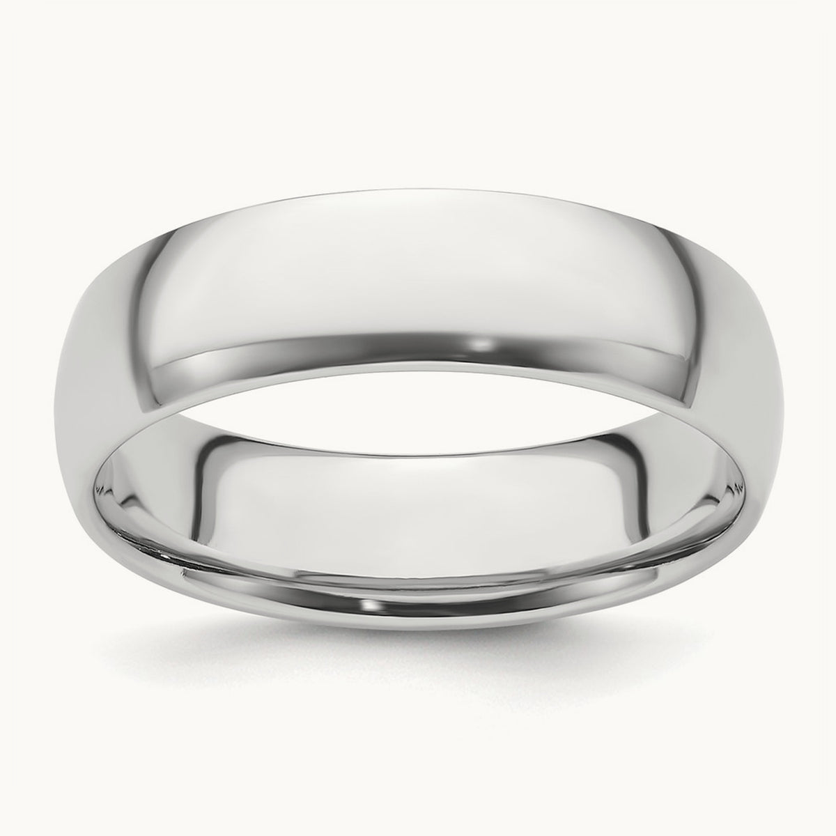 Half-Round Comfort Fit Lightweight Band — 6mm