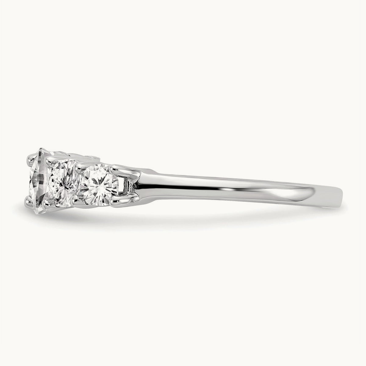 Cushion 7 Stone Band, 1.50-3.25 ct tw Lab-Grown Diamond — 1 5/8 ct, 14K White Gold