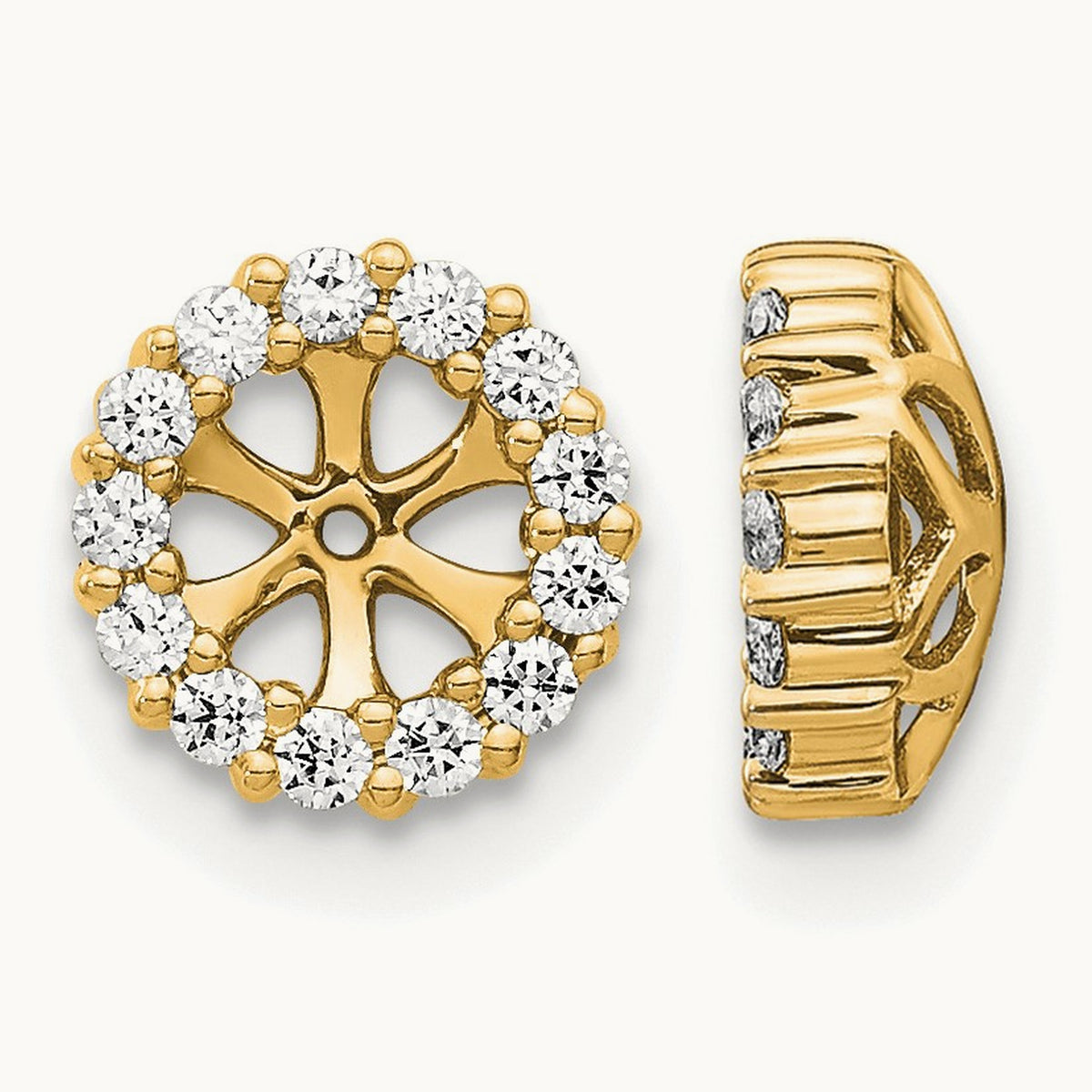 Earring Jacket, 0.25-0.50 ct tw Lab-Grown Diamond — 1/4 ct, 14K Yellow Gold