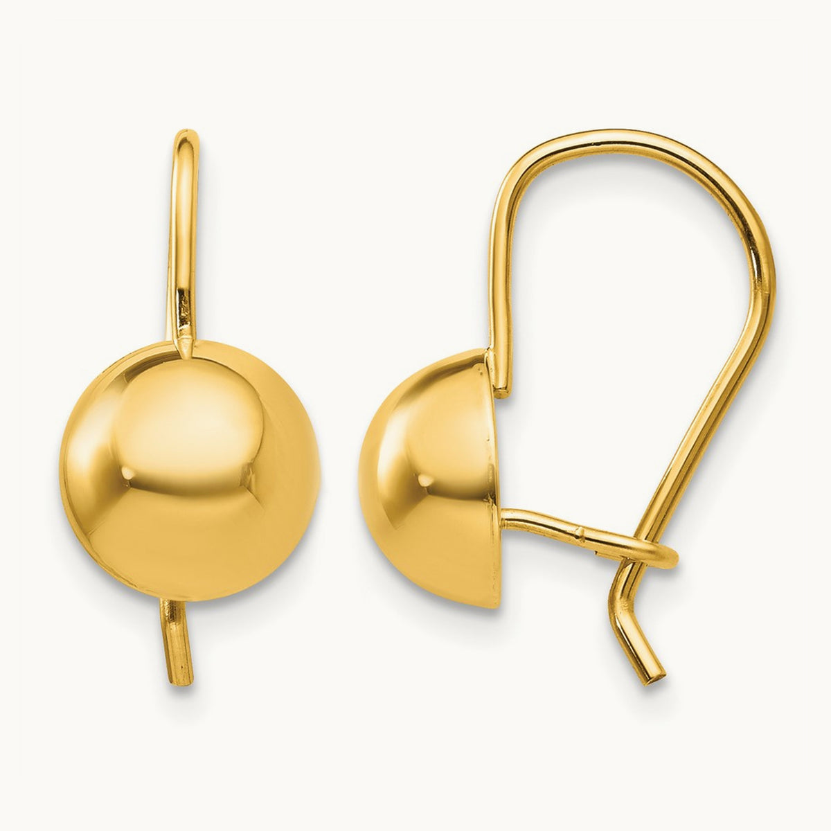 Hollow Half Ball Earrings — 8.00mm