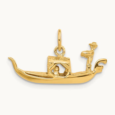 3D Gondola Charm, 14K