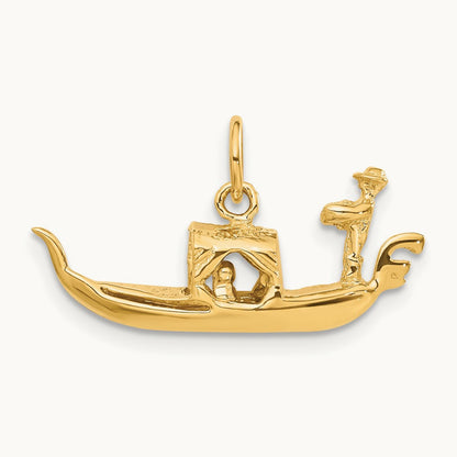 3D Gondola Charm, 14K