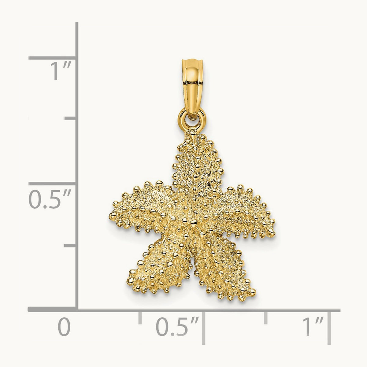 Textured Starfish Charm — 24mm
