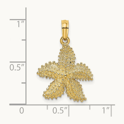 Textured Starfish Charm — 24mm
