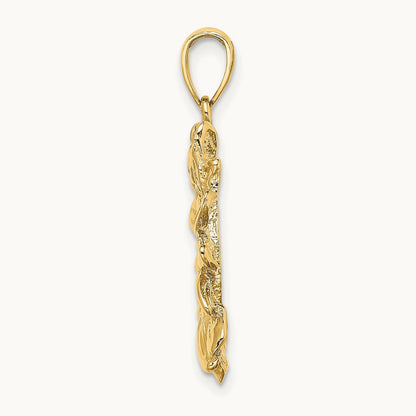 Smiling Sun Charm, 14K