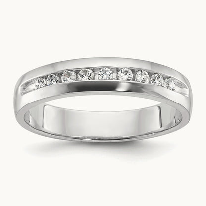 9 Stone Men's Ring, 0.25 ct tw Lab-Grown Diamond