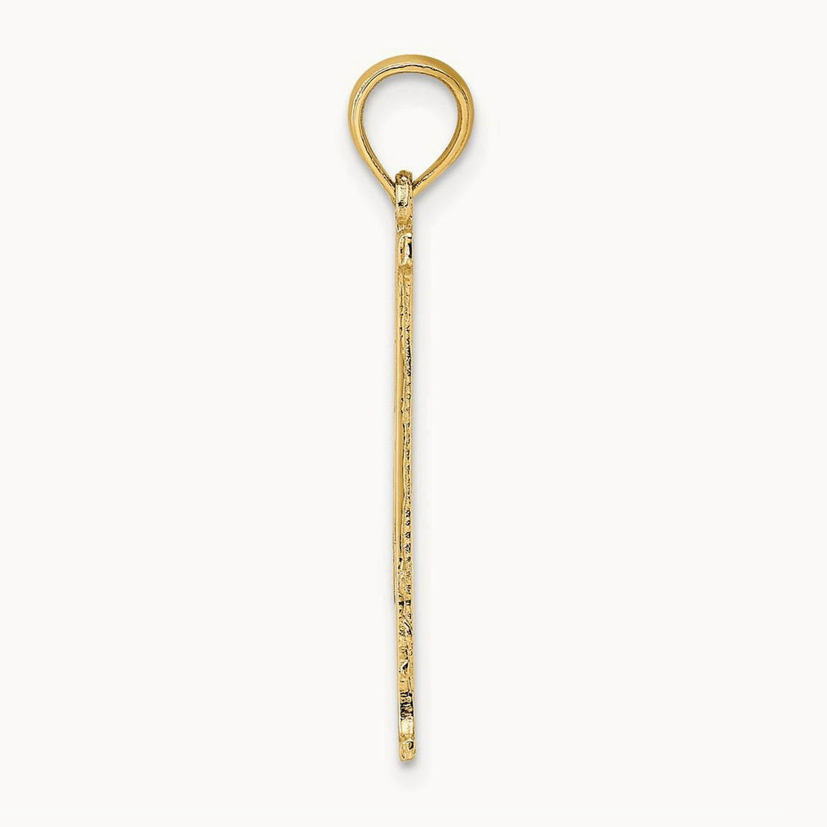 #1 DAD Cut-out Vertical Charm, 14K